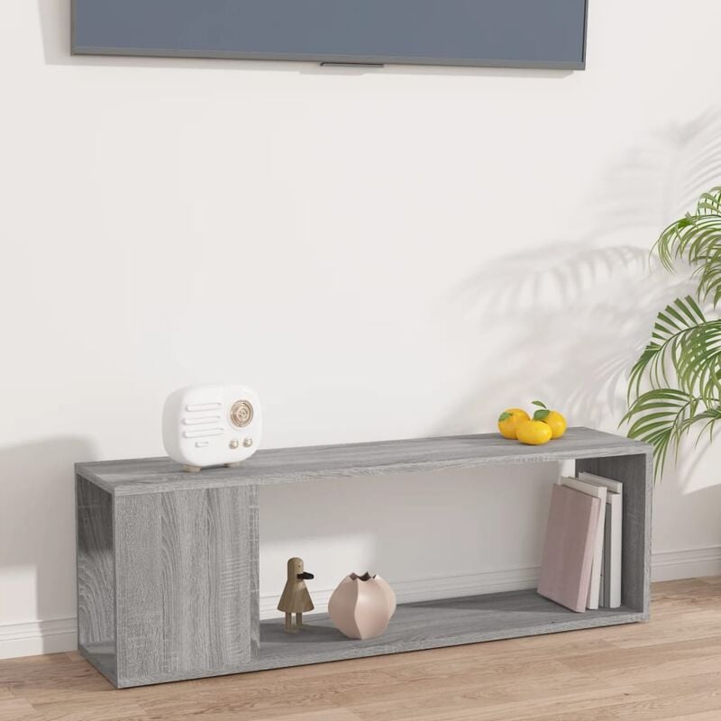 foto del prodotto jinlefu furniture limited mobile tv grigio sonoma 100x24x32 cm in legno
