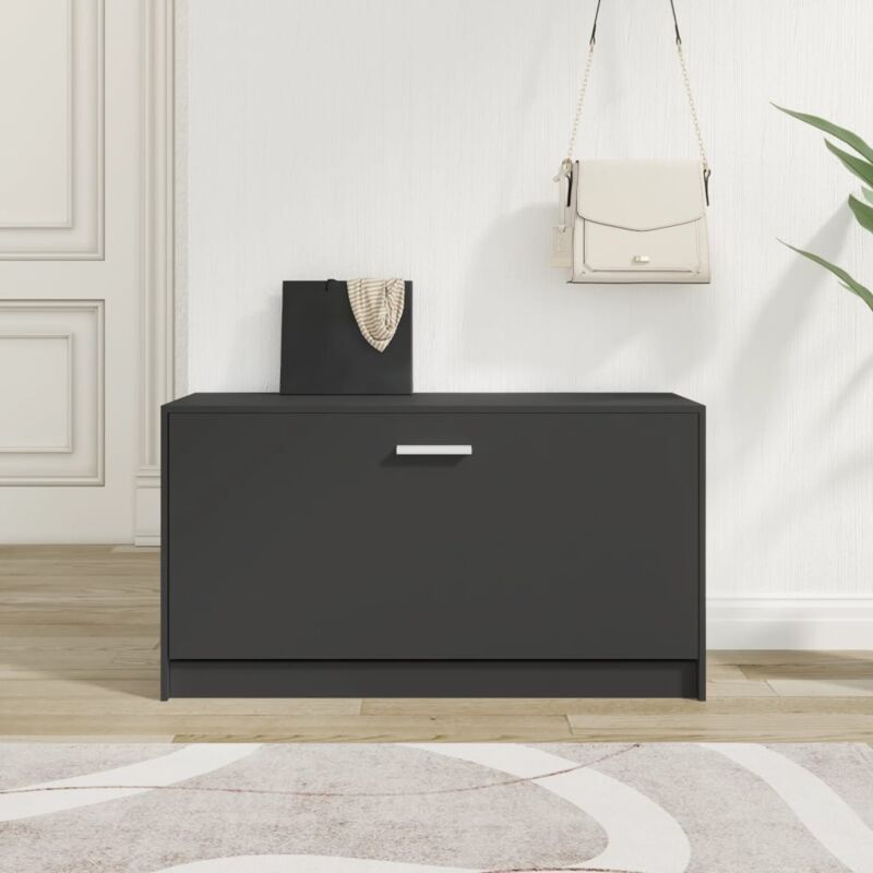 foto del prodotto jinlefu furniture limited scarpiera nera 80x24x45 cm in legno