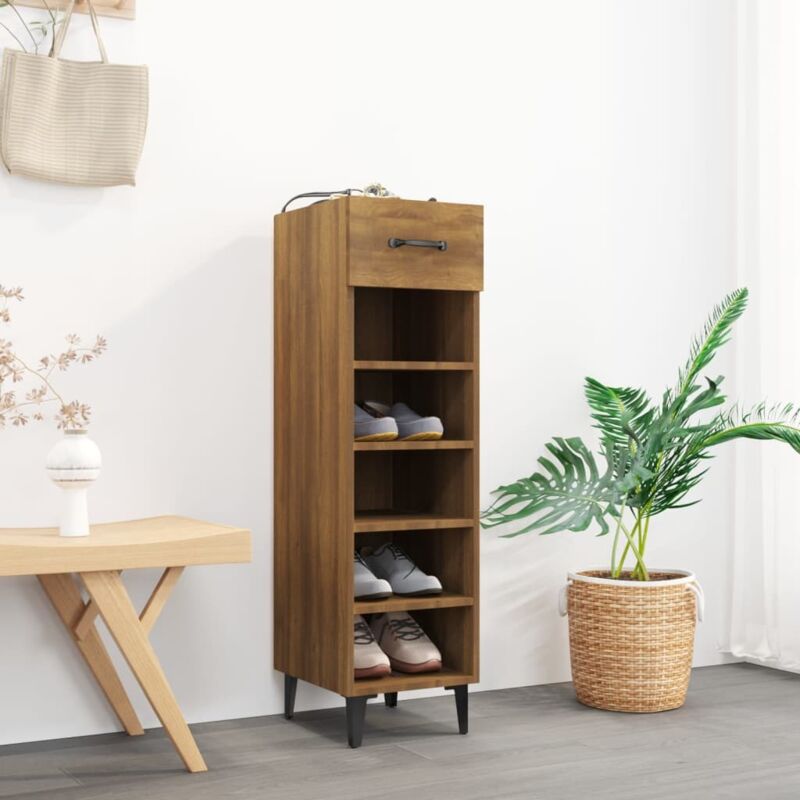 foto del prodotto jinlefu furniture limited scarpiera rovere marrone 30x35x105 cm in