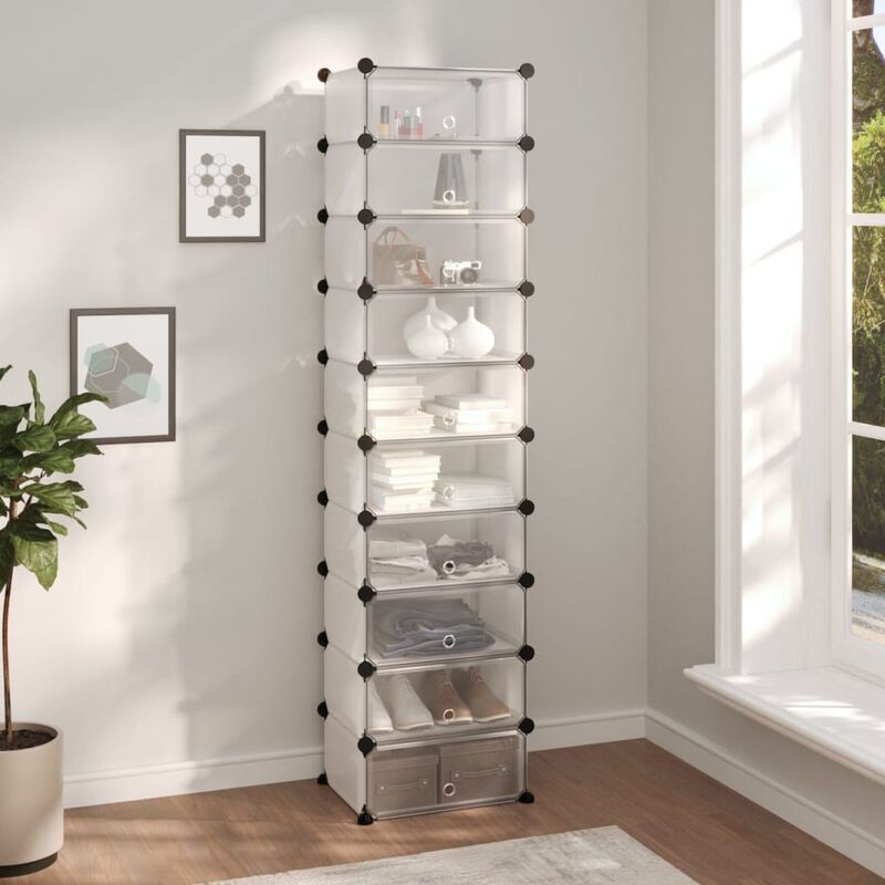 foto del prodotto jinlefu furniture limited scarpiera trasparente 44x32x174 cm in pp