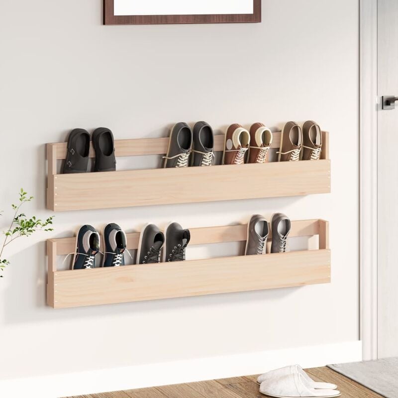 foto del prodotto jinlefu furniture limited scarpiere a parete 2 pz 110x9x23 cm legno