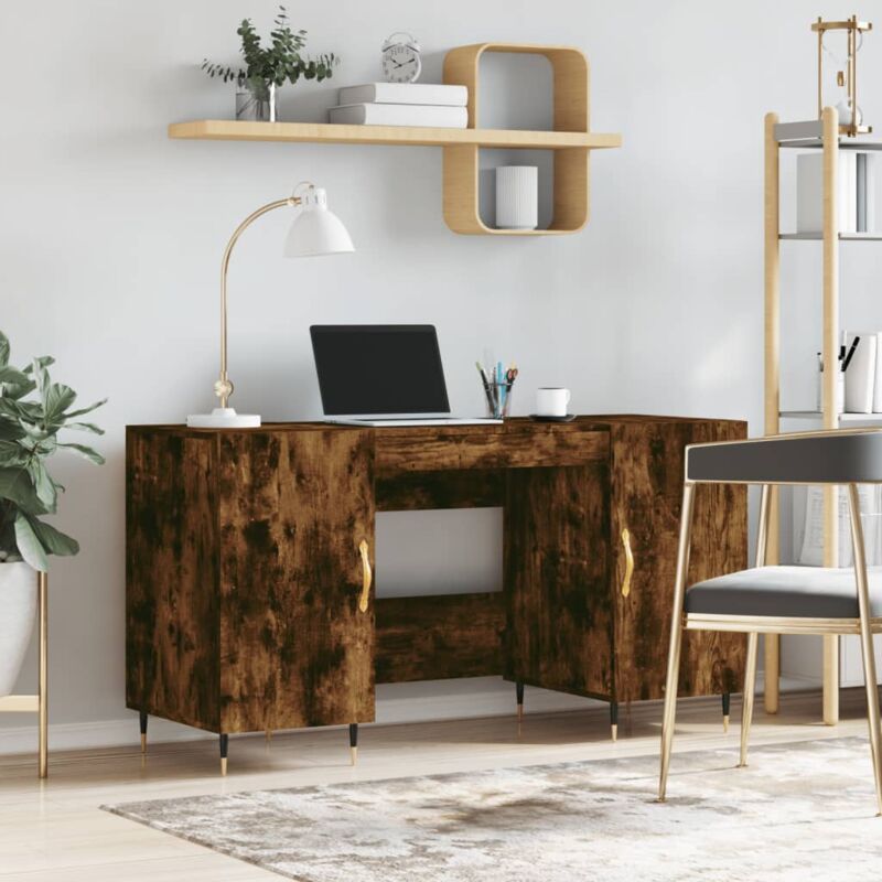 foto del prodotto jinlefu furniture limited scrivania rovere fumo 140x50x75 cm in legno