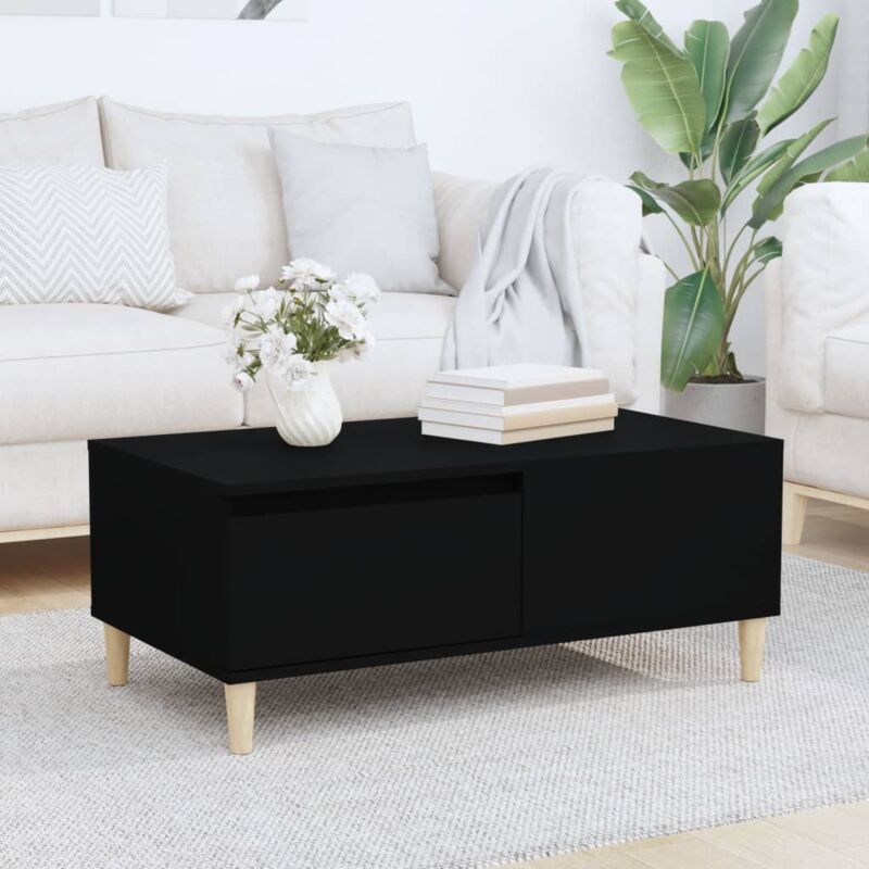foto del prodotto jinlefu furniture limited tavolino da salotto nero 90x50x36,5 cm in