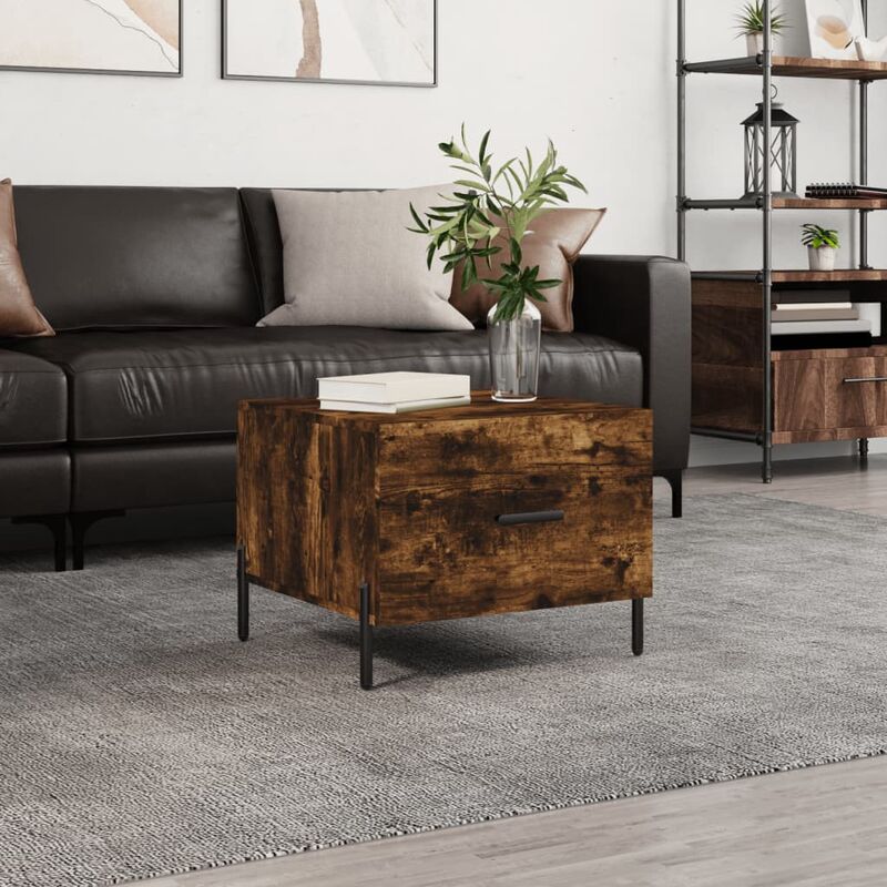 foto del prodotto jinlefu furniture limited tavolino da salotto rovere fumo 50x50x40 cm