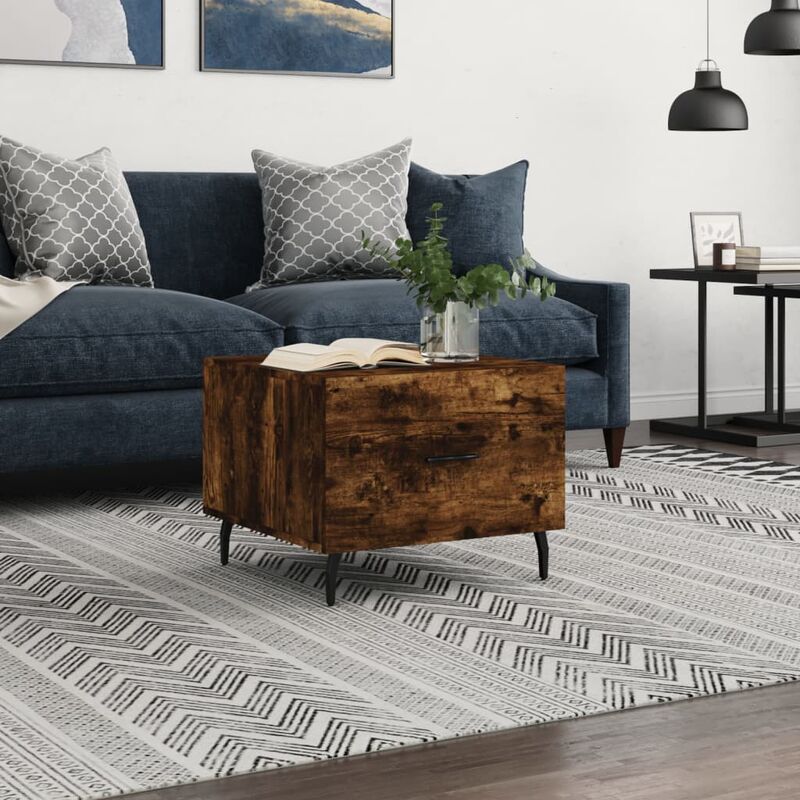 foto del prodotto jinlefu furniture limited tavolino da salotto rovere fumo 50x50x40 cm