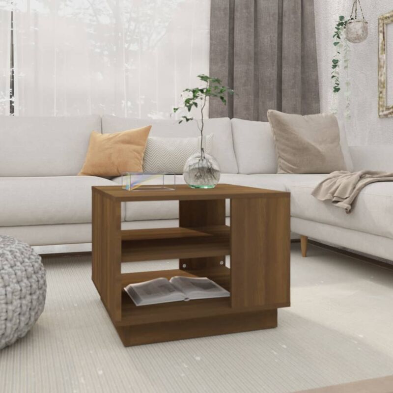 foto del prodotto jinlefu furniture limited tavolino da salotto rovere marrone 55x55x43
