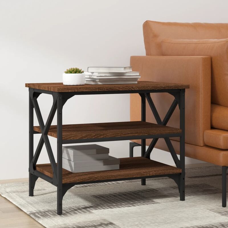 foto del prodotto jinlefu furniture limited tavolino rovere marrone 55x38x45 cm in legno