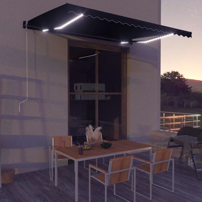 foto del prodotto jinlefu furniture limited tenda da sole retrattile manuale con led