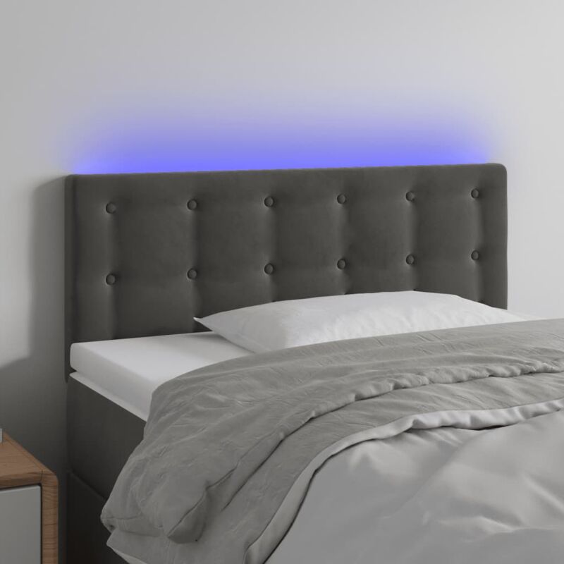 foto del prodotto jinlefu furniture limited testiera a led grigio scuro 90x5x78 88 cm in