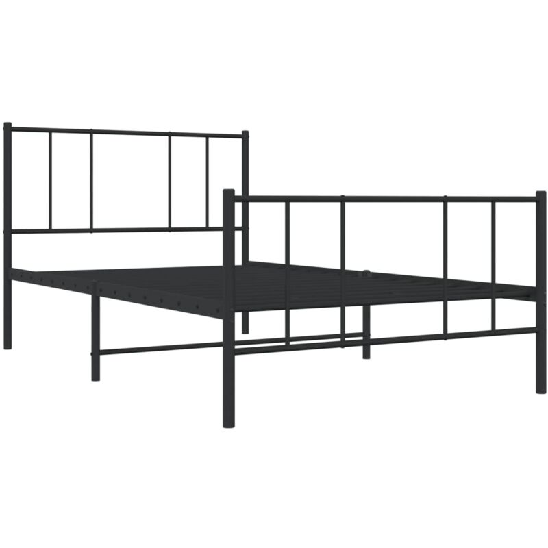 foto del prodotto jinlefu giroletto con testiera e pediera metallo nero 107x203 cm vidaxl