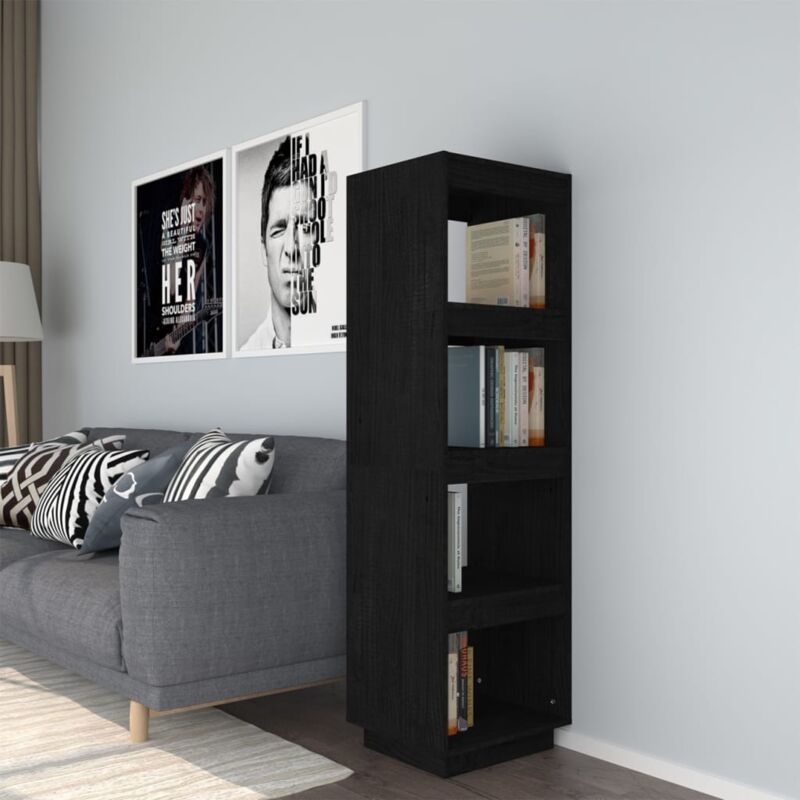 foto del prodotto jinlefu libreria salvaspazio in legno 40x35x135cm con 4 ripiani vari colori colore nero