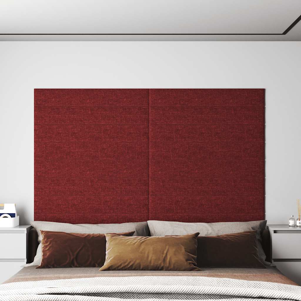 foto del prodotto jinlefu pannelli murali 12 pz rosso vino 90x15 cm tessuto 1,62 m vidaxl