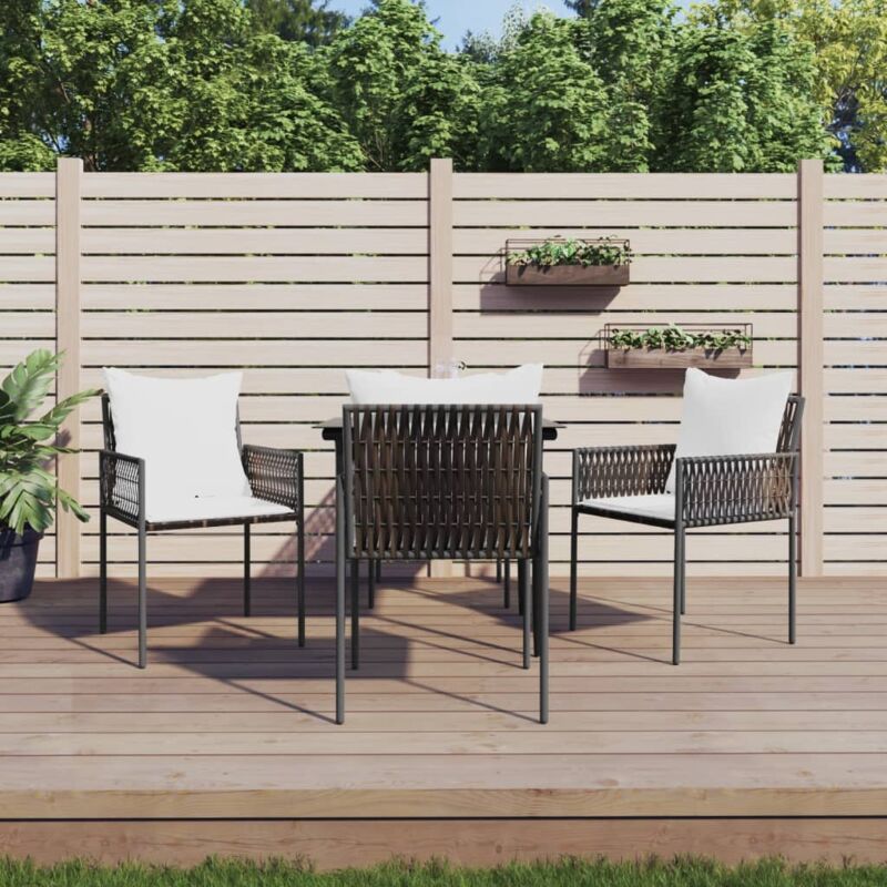 foto del prodotto jinlefu sedie da giardino con cuscini 4pz marroni 54x61x83cm polyrattan