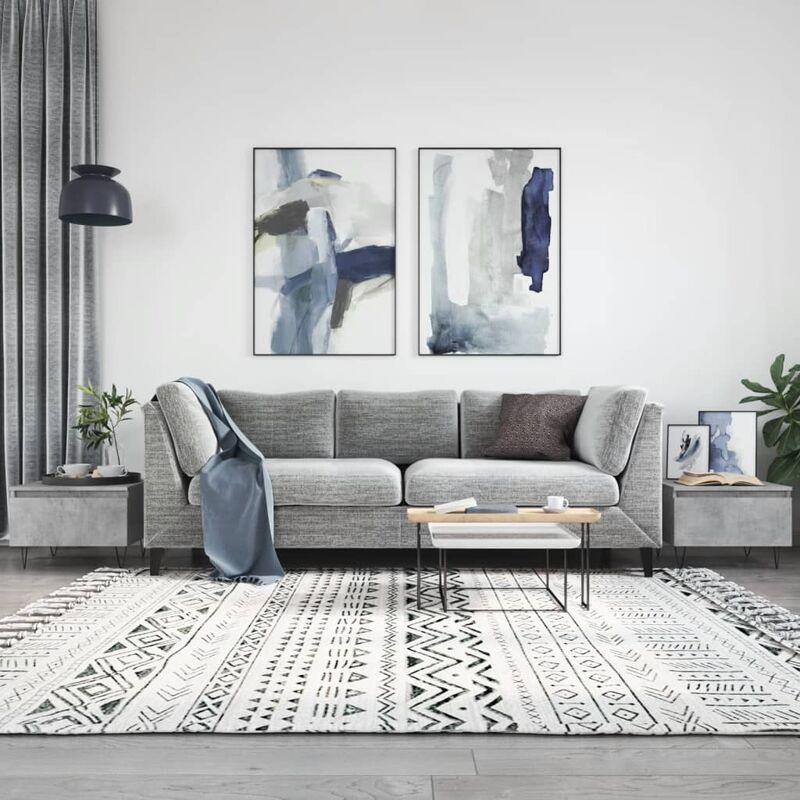 foto del prodotto jinlefu tavolini salotto 2pz grigio cemento 50x46x35 legno multistrato