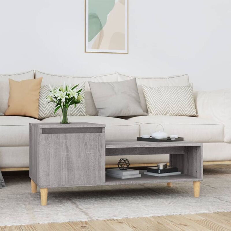 foto del prodotto jinlefu tavolino da salotto grigio sonoma 100x50x45cm legno multistrato