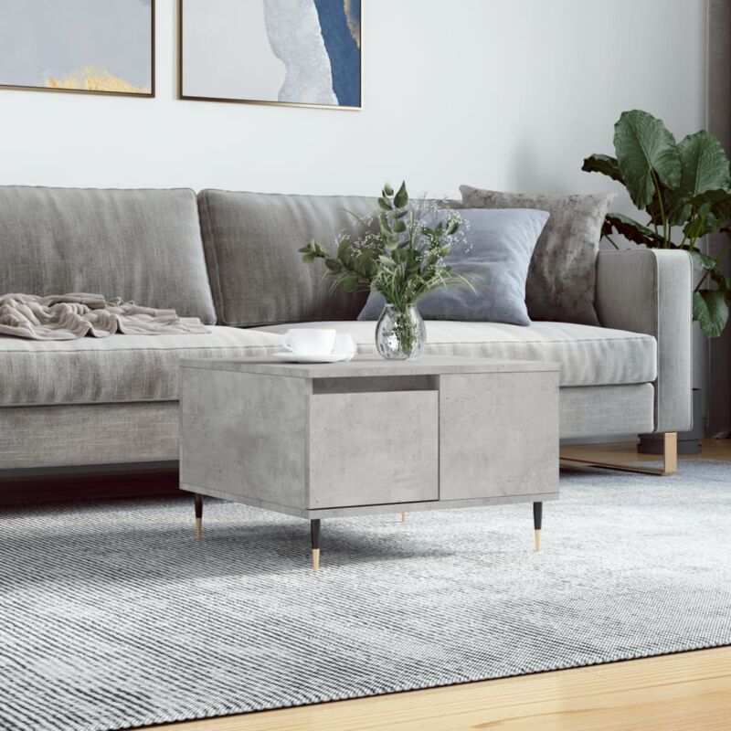 foto del prodotto jinlefu tavolino salotto grigio cemento 55x55x36,5 cm legno multistrato