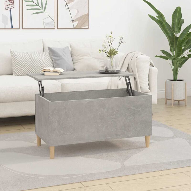 foto del prodotto jinlefu tavolino salotto grigio cemento 90x44,5x45 cm legno multistrato