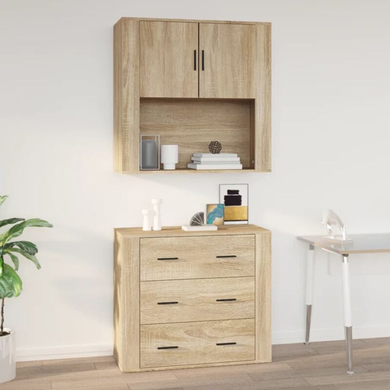 foto del prodotto jinlefu vidaxl armadietto a muro rovere sonoma 80x33x80 cm legno multistrato