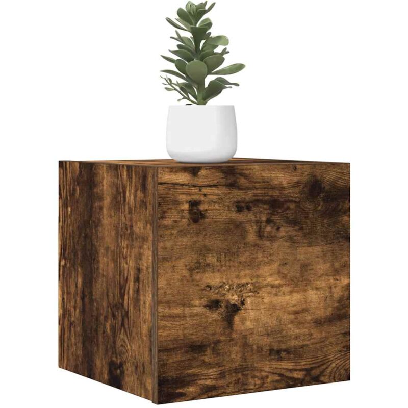 foto del prodotto jinlefu vidaxl armadietto tv montato a parete rovere fumo 30,5x30x30 cm