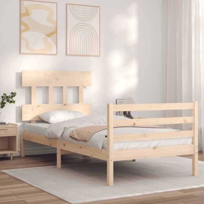 foto del prodotto jinlefu vidaxl giroletto con testiera 90x200 cm in legno massello