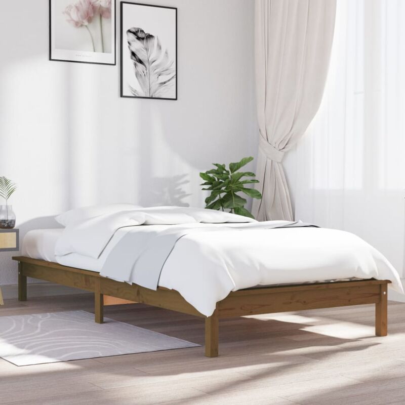 foto del prodotto jinlefu vidaxl giroletto senza materasso ambra 90x200cm legno massello