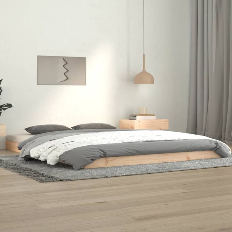 foto del prodotto jinlefu vidaxl letto senza materasso 140x190 cm in legno massello di pino