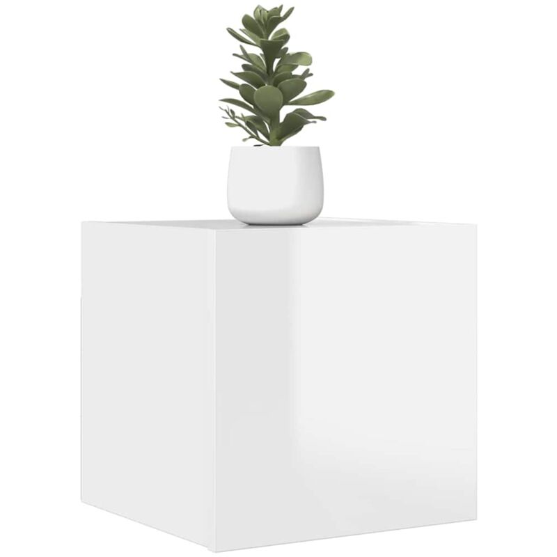 foto del prodotto jinlefu vidaxl mobile porta tv a parete bianco lucido 30,5x30x30 cm