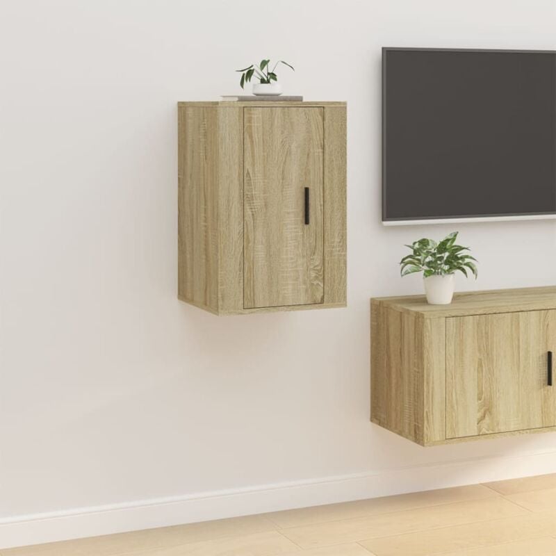 foto del prodotto jinlefu vidaxl mobile porta tv a parete rovere sonoma 40x34,5x60 cm