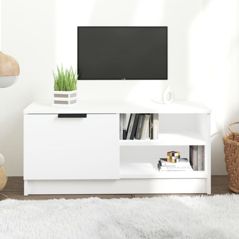 foto del prodotto jinlefu vidaxl mobile porta tv bianco 80x35x36,5 cm in legno multistrato