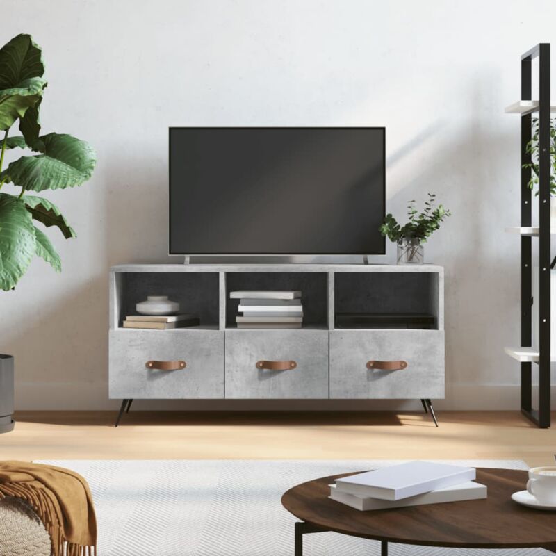 foto del prodotto jinlefu vidaxl mobile porta tv grigio cemento 102x36x50 cm legno multistrato