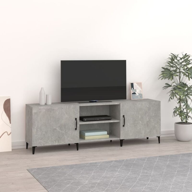 foto del prodotto jinlefu vidaxl mobile porta tv grigio cemento 150x30x50cm in legno multistrato