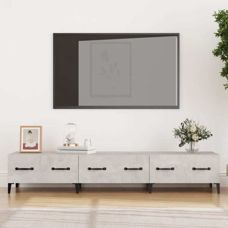 foto del prodotto jinlefu vidaxl mobile porta tv grigio cemento 150x34,5x30 cm legno multistrato