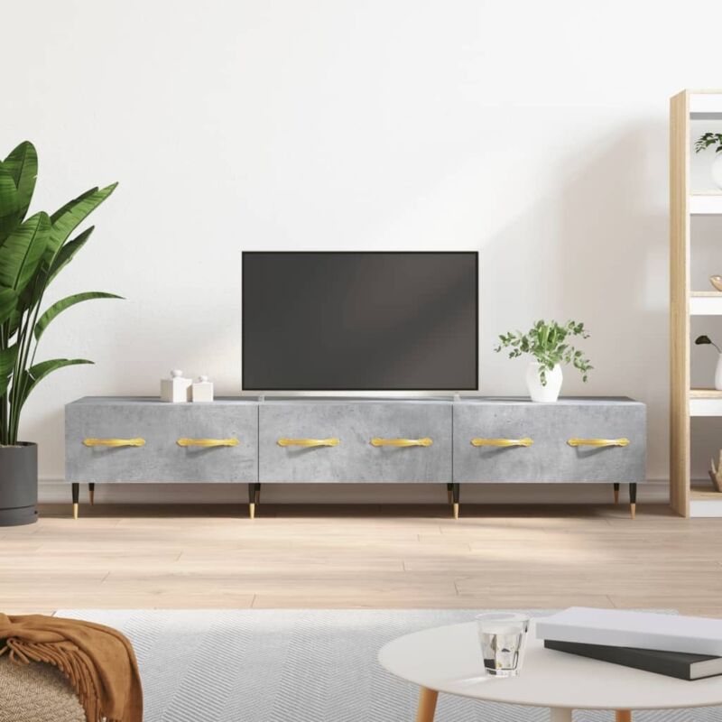 foto del prodotto jinlefu vidaxl mobile porta tv grigio cemento 150x36x30 cm legno multistrato