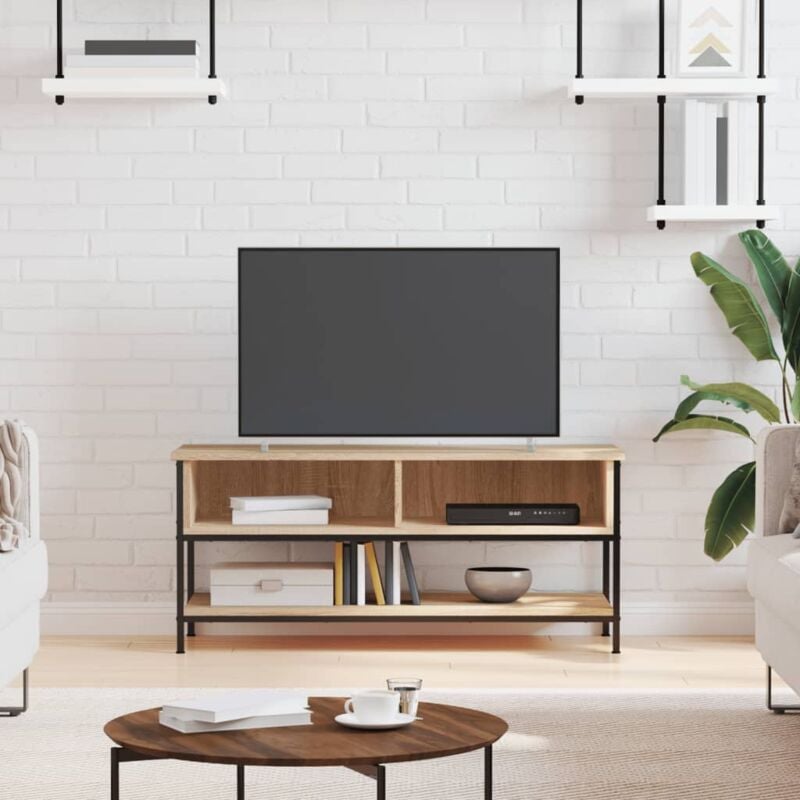 foto del prodotto jinlefu vidaxl mobile porta tv rovere sonoma 100x35x45 cm in legno multistrato