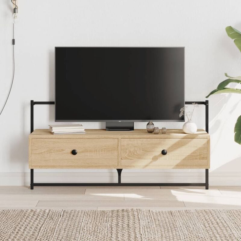 foto del prodotto jinlefu vidaxl mobile tv a muro rovere sonoma 100,5x30x51 cm legno multistrato