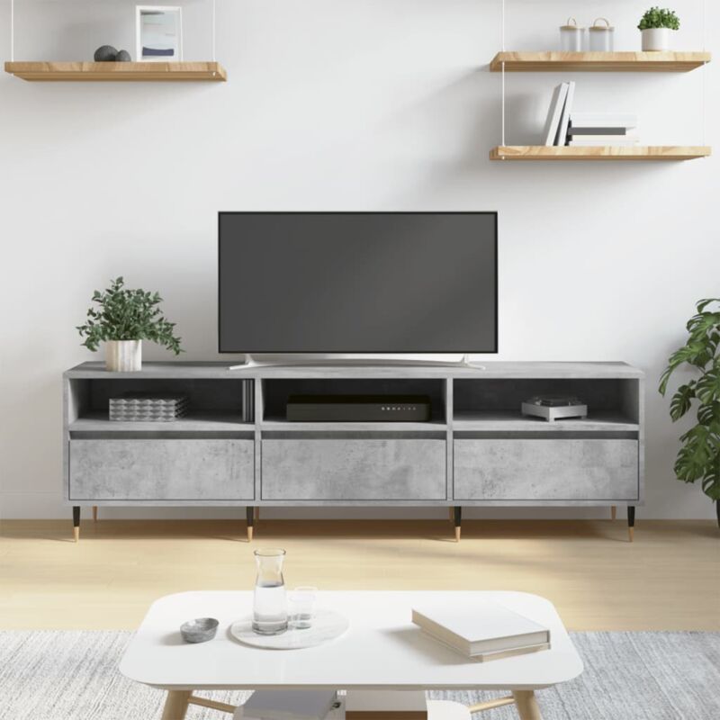 foto del prodotto jinlefu vidaxl mobile tv grigio cemento 150x30x44,5 cm legno multistrato