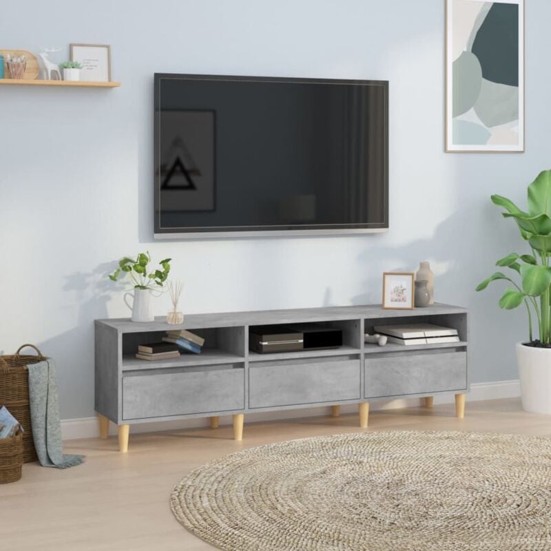 foto del prodotto jinlefu vidaxl mobile tv grigio cemento 150x30x44,5 cm legno multistrato