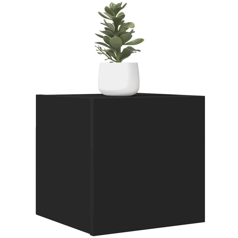 foto del prodotto jinlefu vidaxl mobili porta tv a parete 2pz neri 30,5x30x30 cm