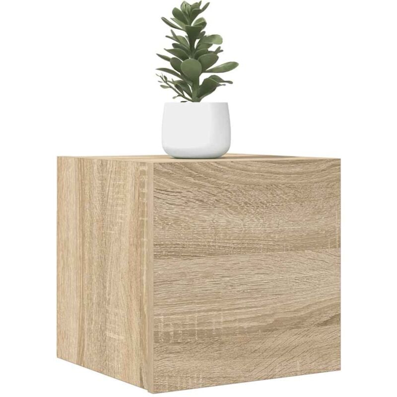 foto del prodotto jinlefu vidaxl mobili porta tv a parete 2pz rovere sonoma 30,5x30x30 cm