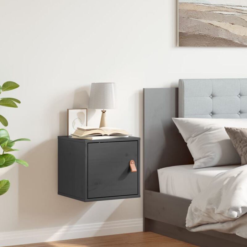 foto del prodotto jinlefu vidaxl pensile grigio 31,5x30x30 cm in legno massello di pino