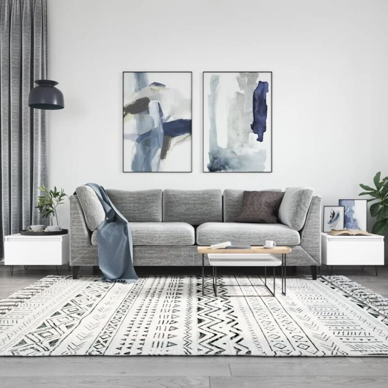 foto del prodotto jinlefu vidaxl tavolini da salotto 2pz bianchi 50x46x35cm in legno multistrato