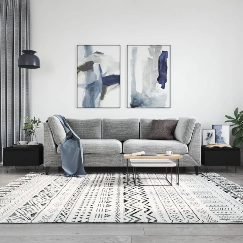 foto del prodotto jinlefu vidaxl tavolini da salotto 2pz neri 50x46x35 cm in legno multistrato
