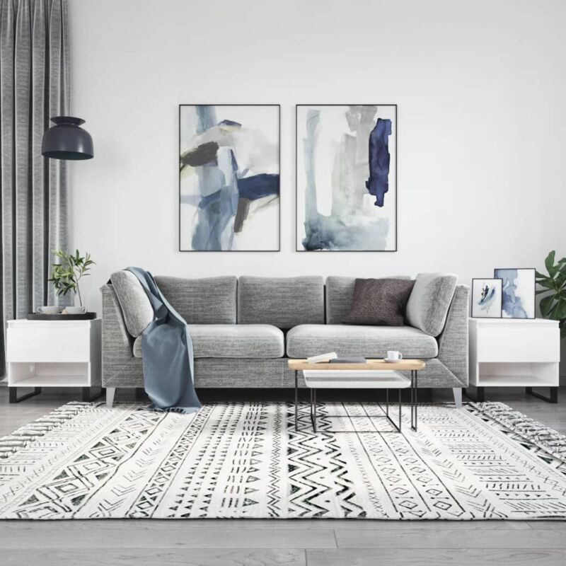 foto del prodotto jinlefu vidaxl tavolini salotto 2pz bianco lucido 50x46x50cm legno multistrato