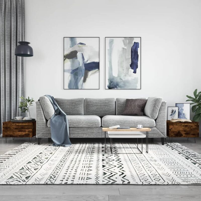 foto del prodotto jinlefu vidaxl tavolini salotto 2pz rovere fumo 50x46x35 cm legno multistrato