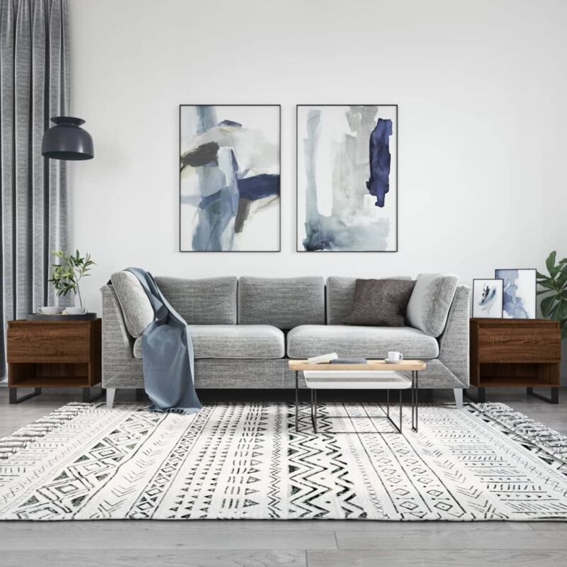 foto del prodotto jinlefu vidaxl tavolini salotto 2pz rovere marrone 50x46x50 legno multistrato