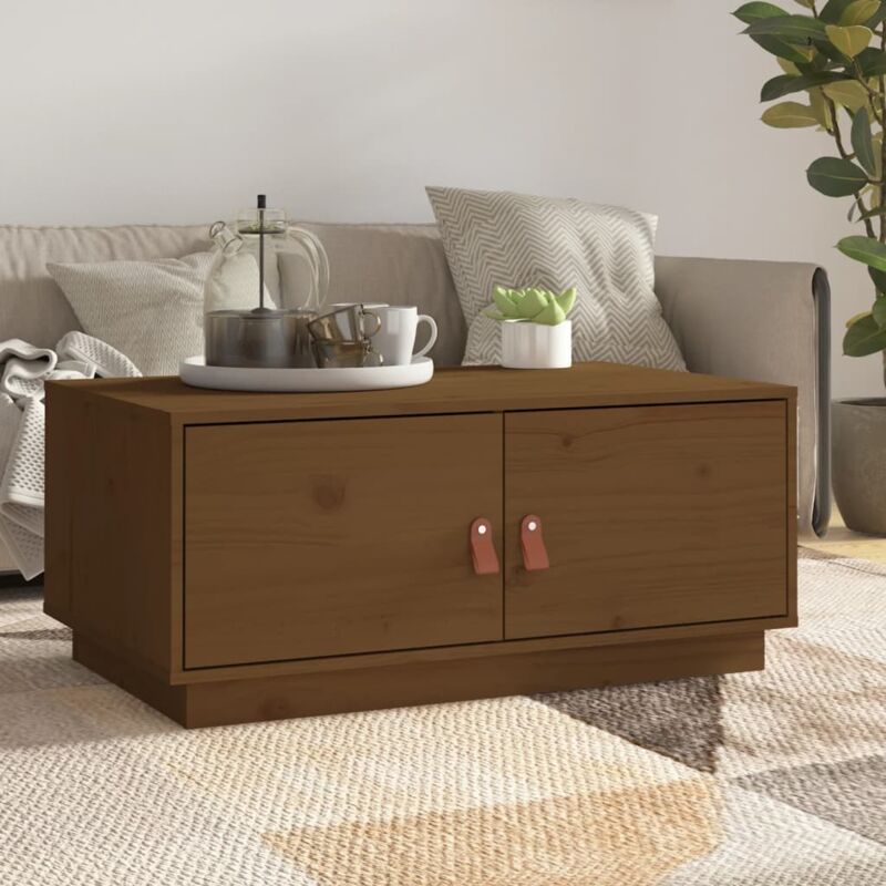 foto del prodotto jinlefu vidaxl tavolino da salotto ambra 80x50x35 cm in legno massello di pino