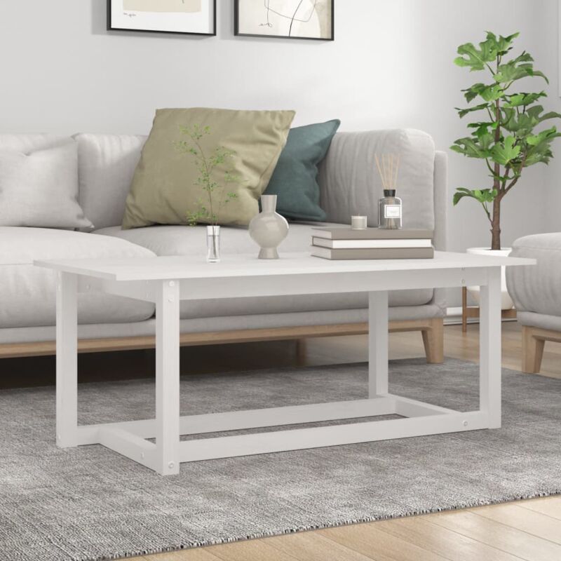 foto del prodotto jinlefu vidaxl tavolino da salotto bianco 110x55x45 cm legno massello di pino