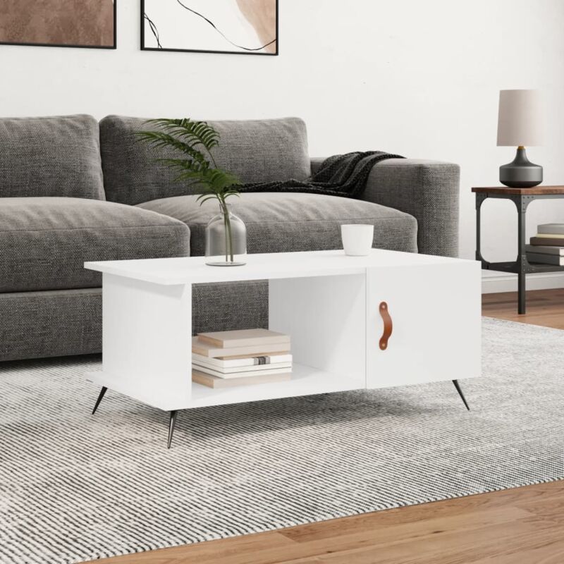 foto del prodotto jinlefu vidaxl tavolino da salotto bianco 90x50x40 cm in legno multistrato