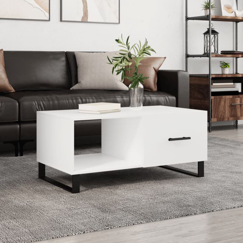 foto del prodotto jinlefu vidaxl tavolino da salotto bianco 90x50x40 cm in legno multistrato