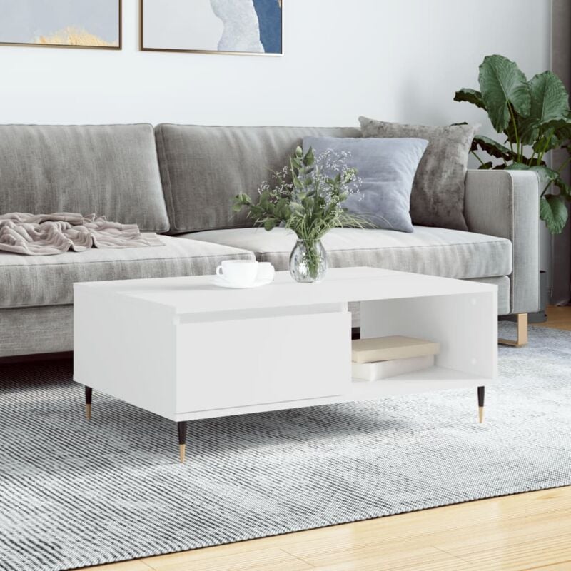 foto del prodotto jinlefu vidaxl tavolino da salotto bianco 90x60x35 cm in legno multistrato